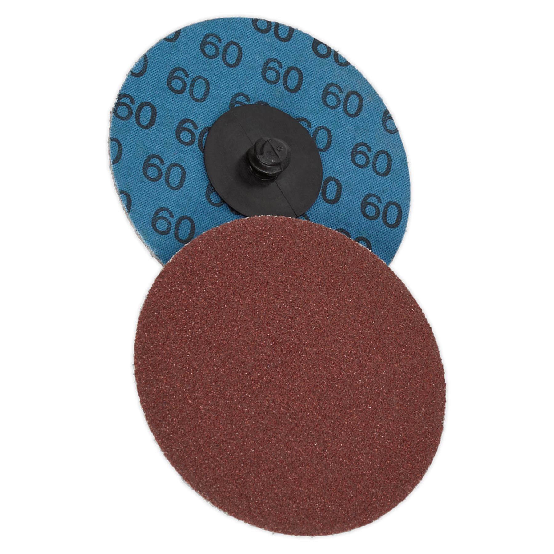 Sealey Quick-Change Sanding Disc 75mm 60Grit Pack of 10