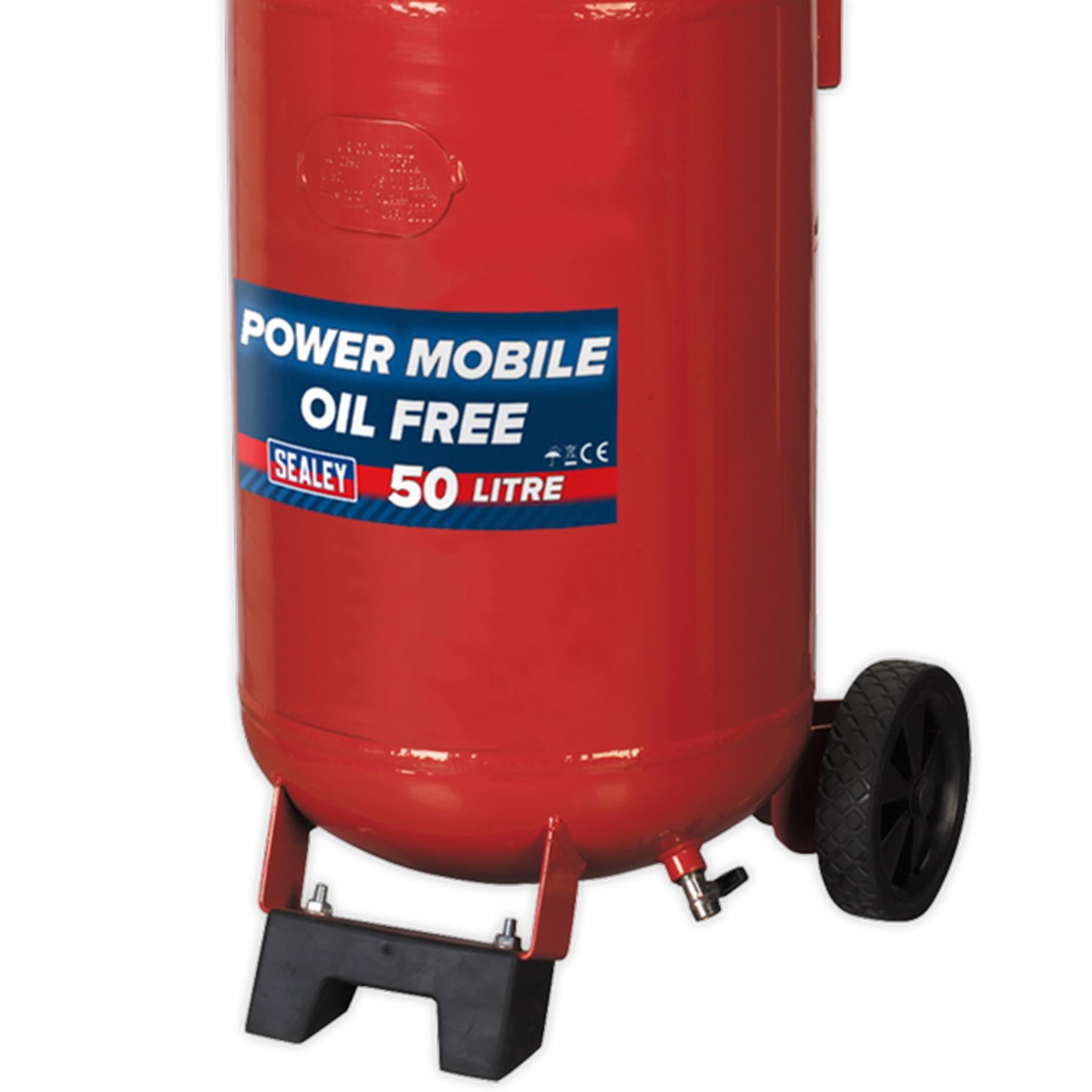 Sealey SAC05020 Compressor 50L Belt Drive 2hp Oil Free