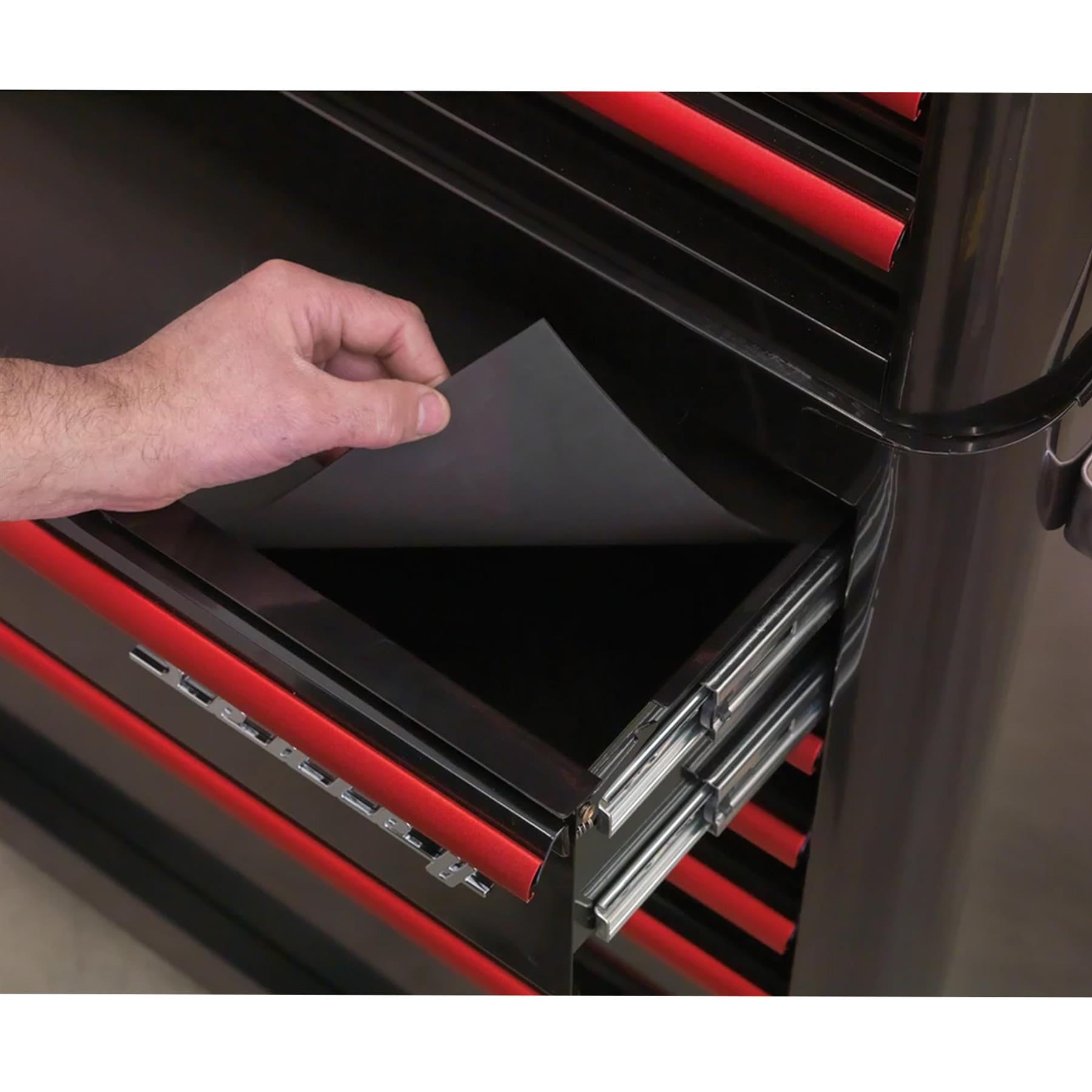 Sealey Topchest 4 Drawer Retro Style-Black//Red Anodised Draw Pulls
