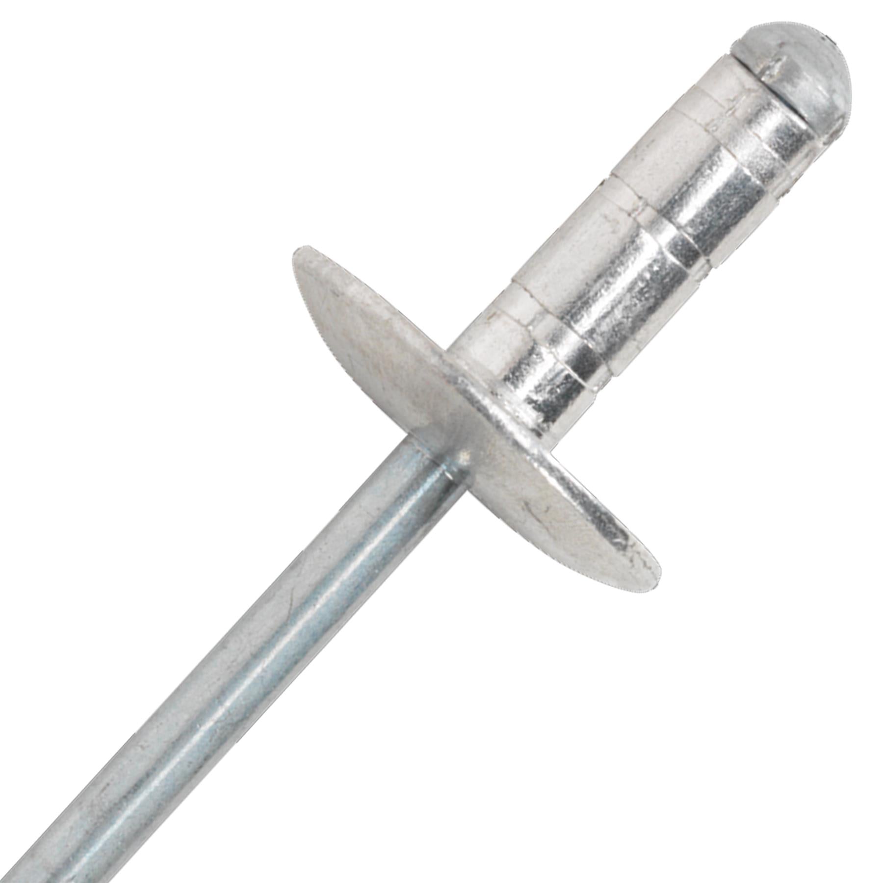 Sealey Aluminium Multi-Grip Rivet Large Flange 4.8 x 27mm Pk of 100