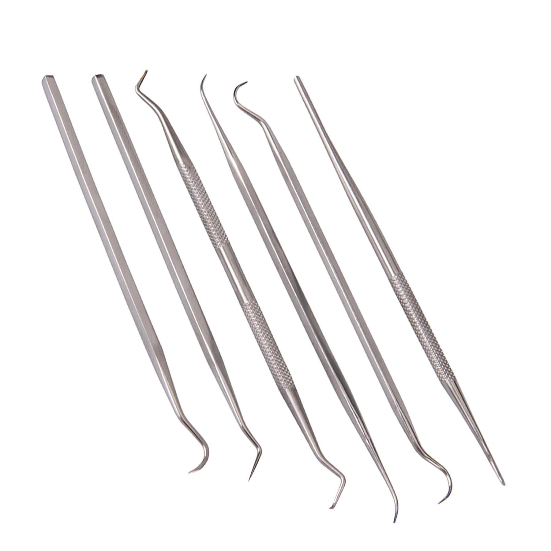6Pce Pick/Probe Set Carving Sculpting Clay Pottery Hobby Craft DIY Stainless Set