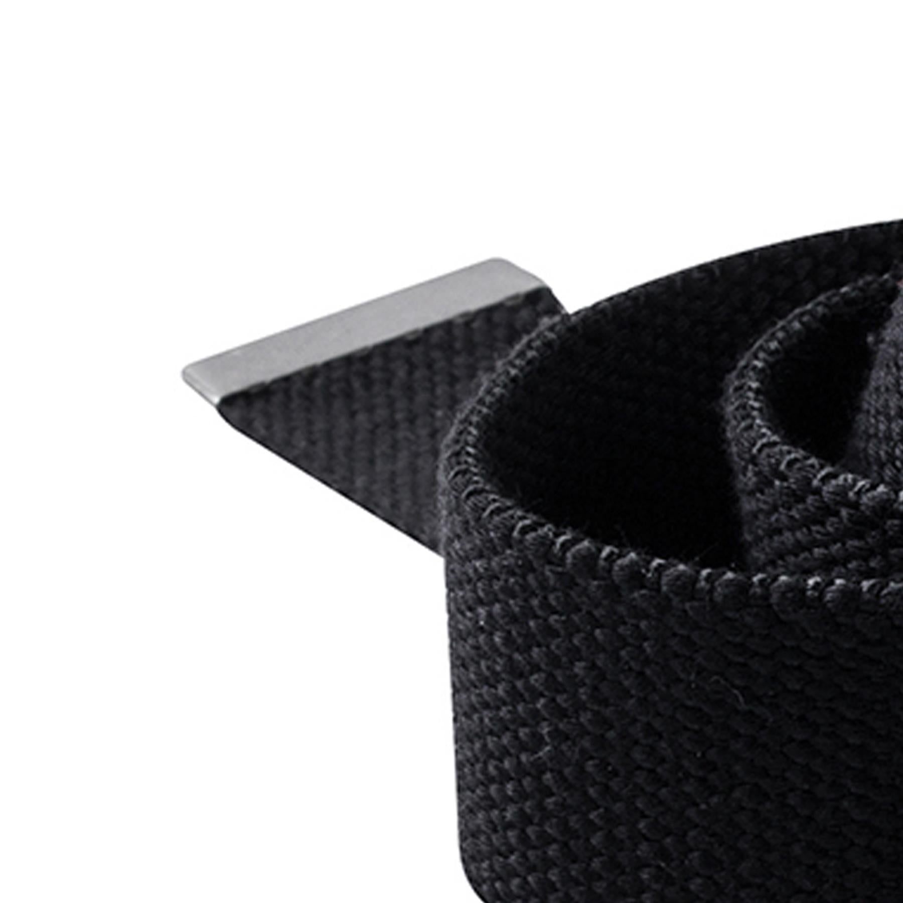 Cotton Adjustable Clip Belt Black Tough Reinforced Cotton Belt + Distressed Look