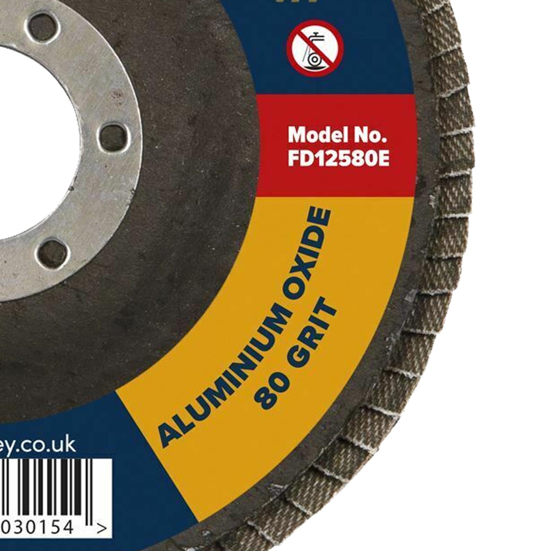 Sealey Flap Disc Aluminium Oxide 125mm 22mm Bore 80Grit