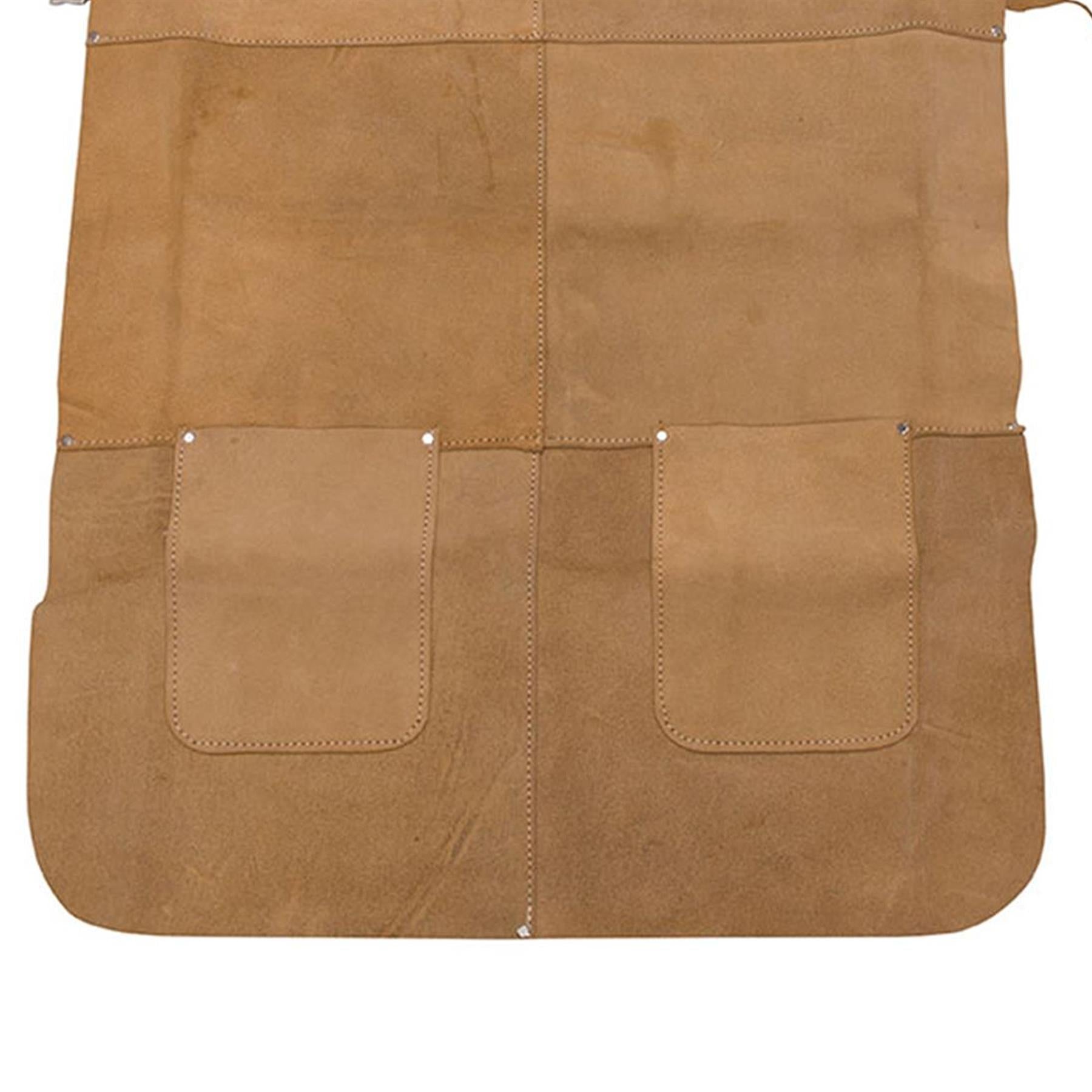 Welders Welding Apron Full Length Chrome Leather Tan Blacksmith Heavy Duty