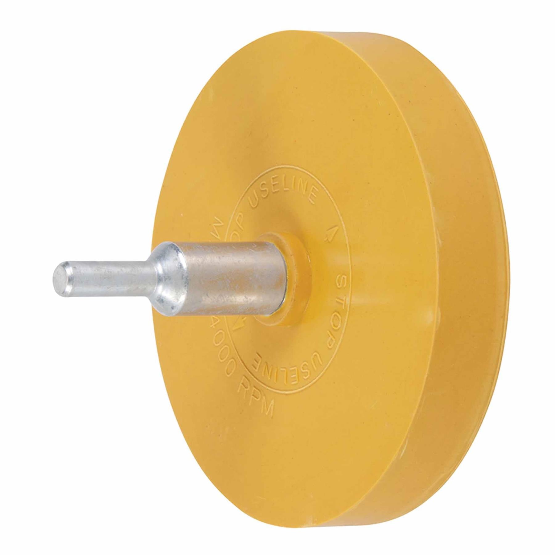 Caramel Eraser Rubber Pad for Air & Power Drills 5/16" Chuck Adhesive Remover