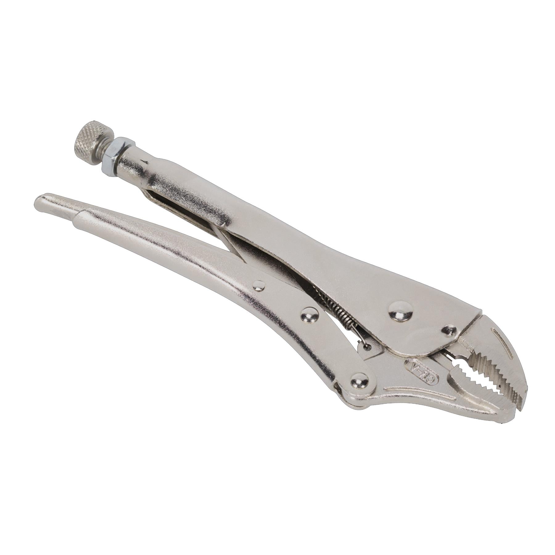 Sealey Locking Pliers Curved Jaws 230mm 0-45mm Capacity