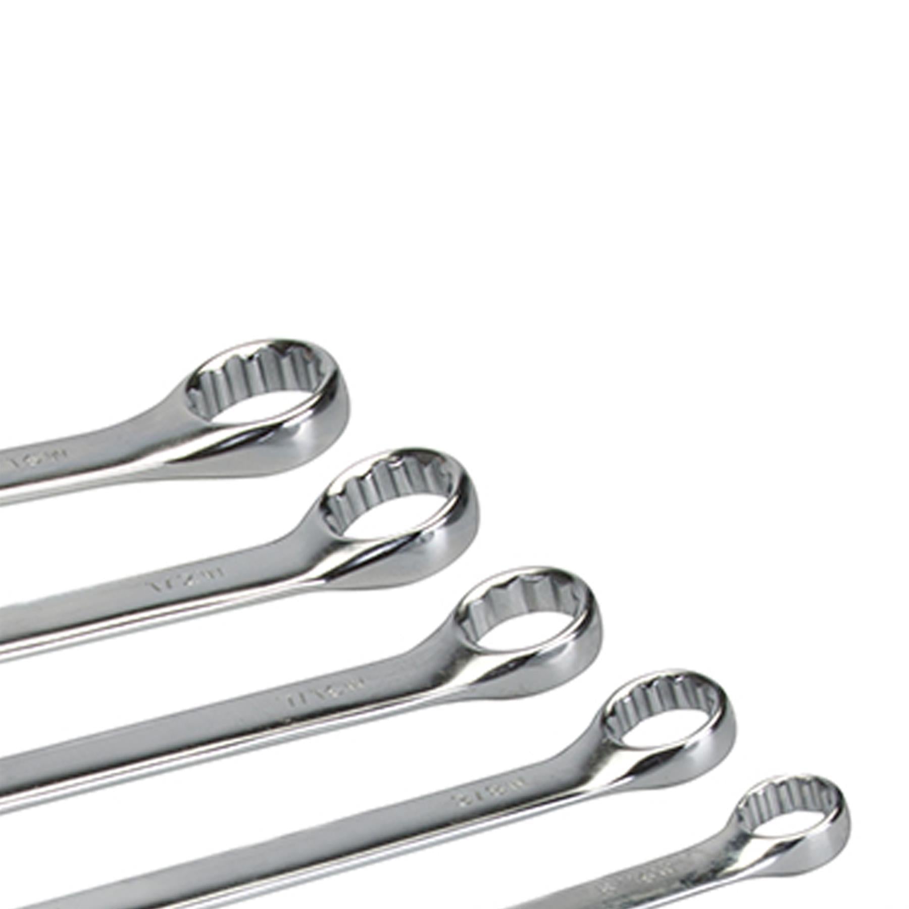 8 Piece CRV Whitworth Combination Spanner Set Handle Finish Mirror Polished