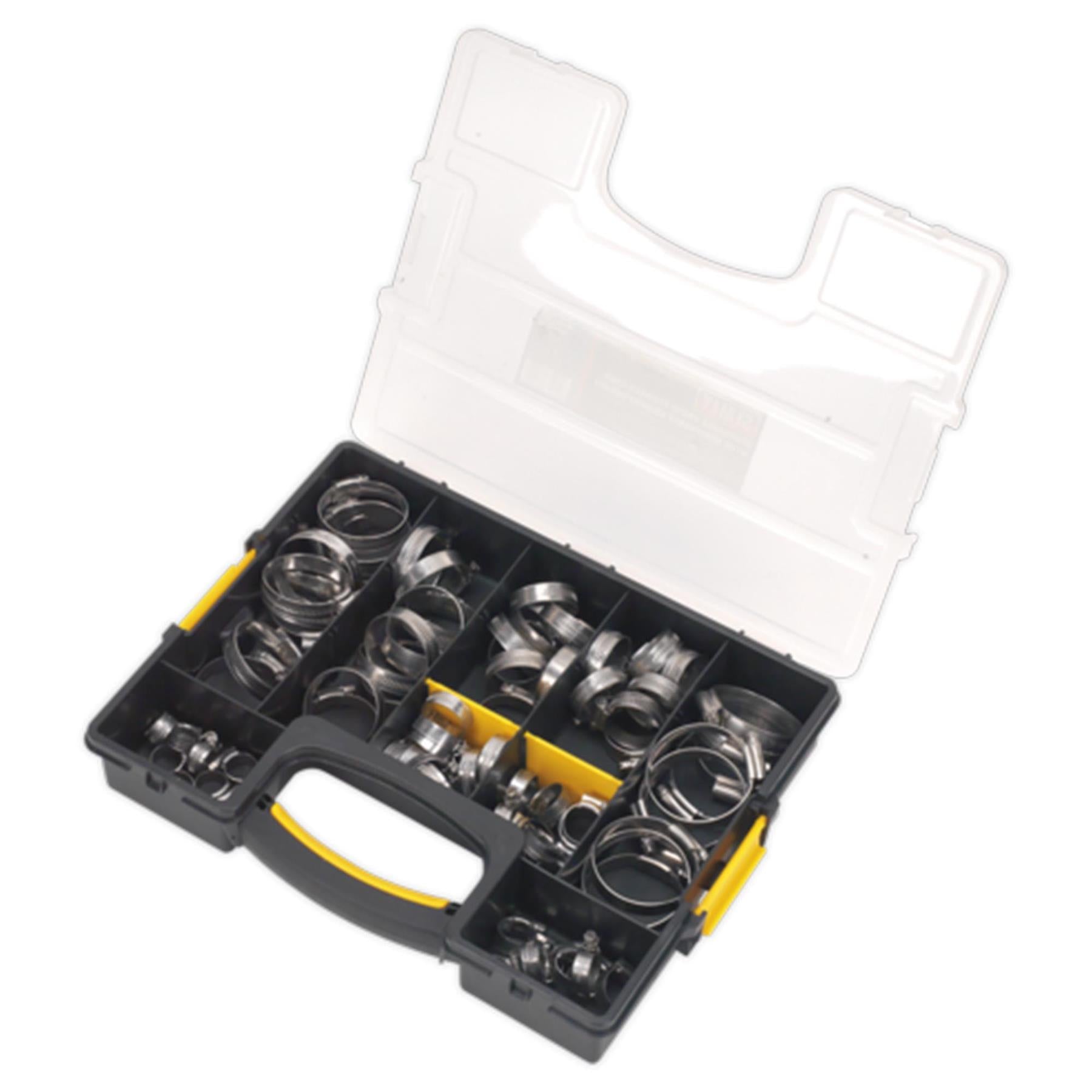 Sealey Hose Clip Assortment 90pc Stainless Steel 10-57mm