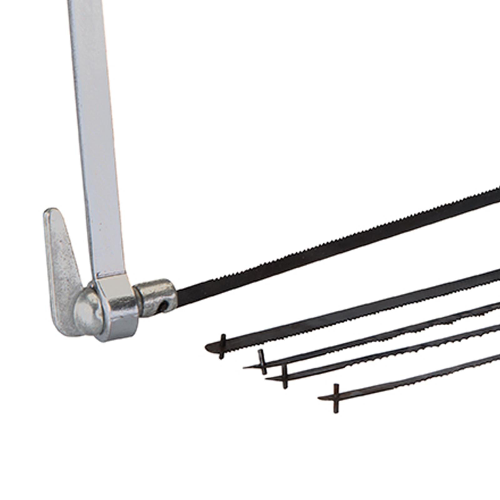 Coping Saw & 5 Blades - 170mm 360° Blade Angle Adjust Cutting Circles Curves