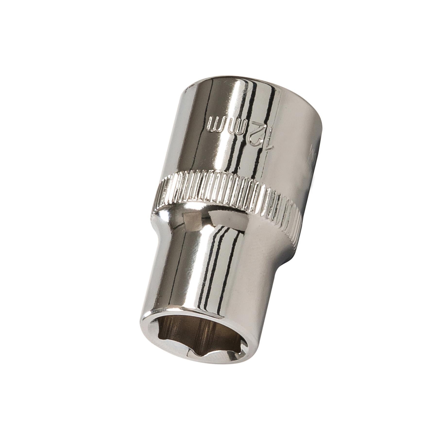 Socket 1/2" Drive Metric Hex Square 12mm Individual Hex Polished Crv Quality