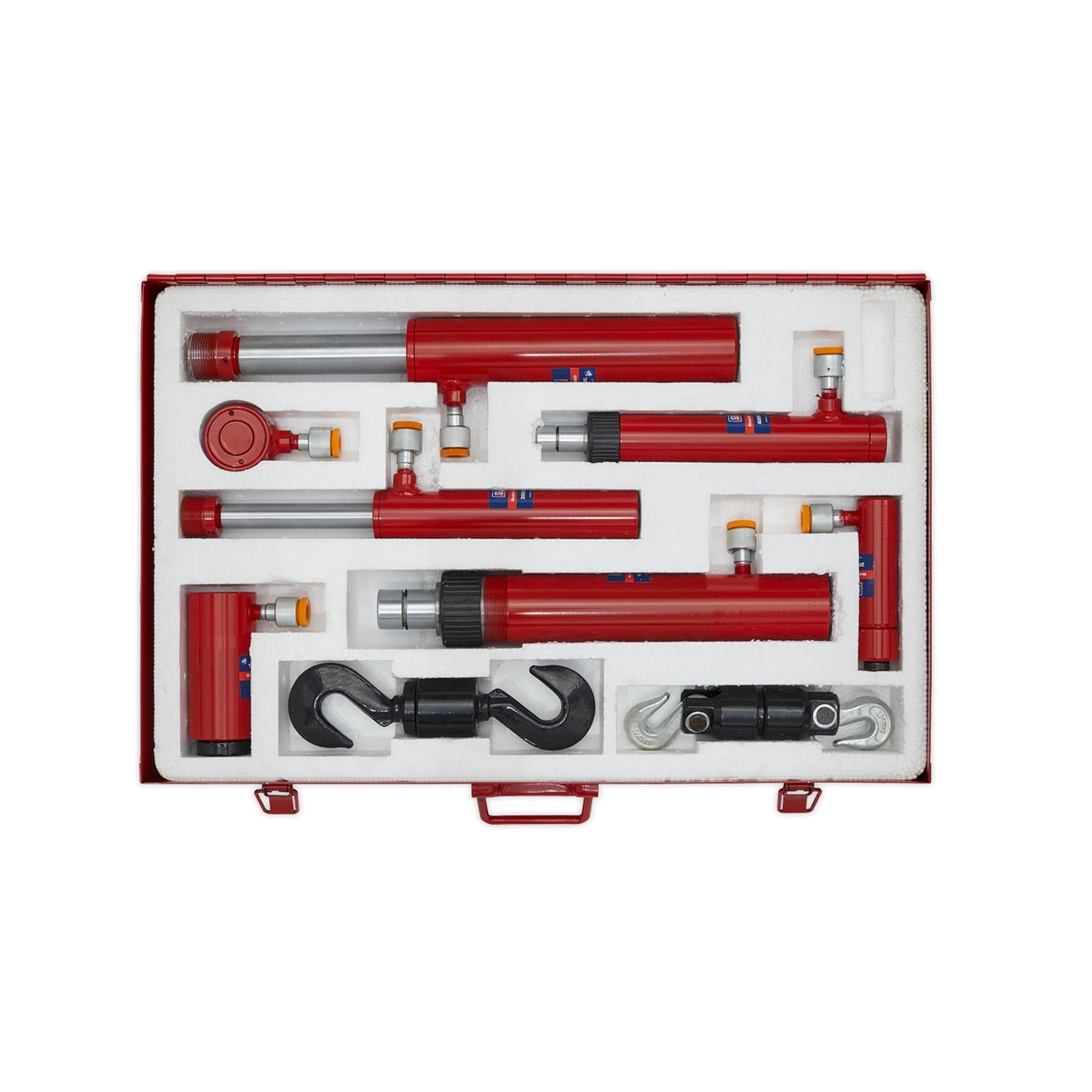 Sealey Specialist Push & Pull Ram Set Chromed Rams Steel Storage Case