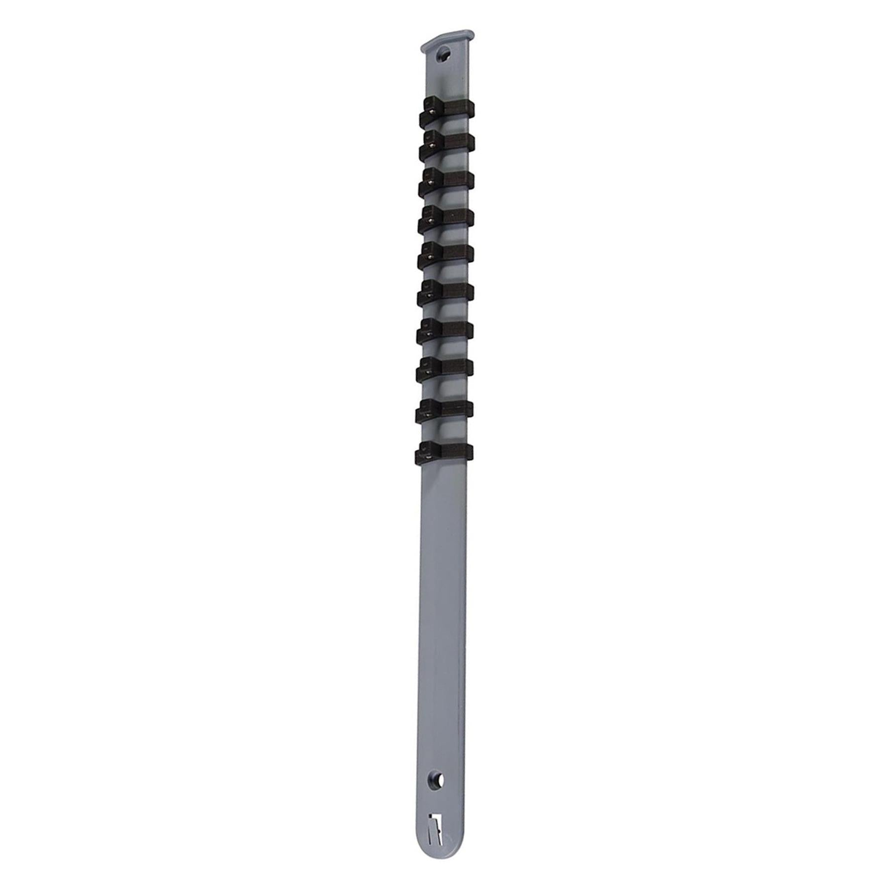1/4" Drive Socket Holder Storage Organiser Rail Set- 18 Clips For Wall Mounting