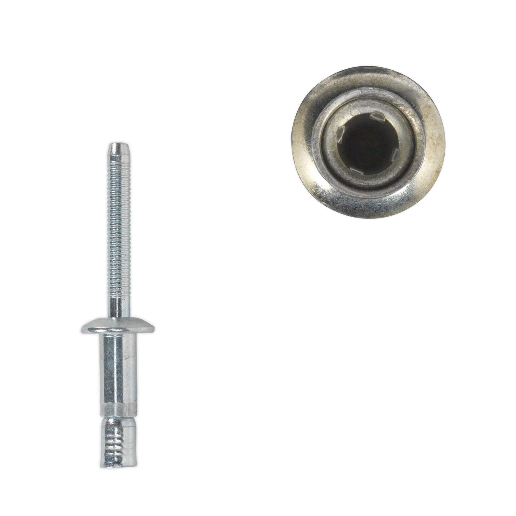 Sealey Steel Structural Rivet Zinc Plated 6.3 x 32mm Pack of 100