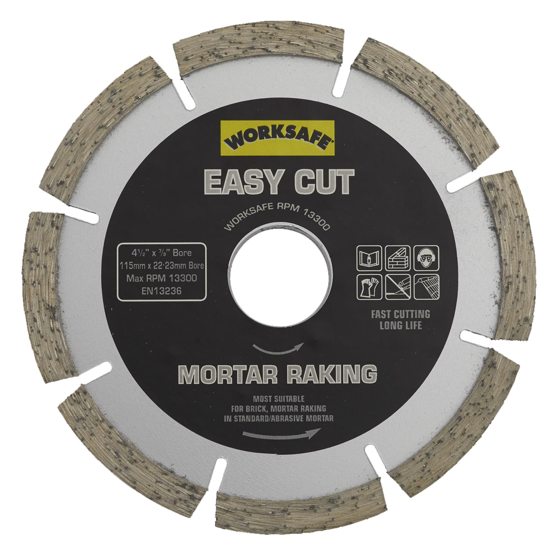 Sealey Easy Cut Diamond Blade 115 x 22mm - Mortar Raker