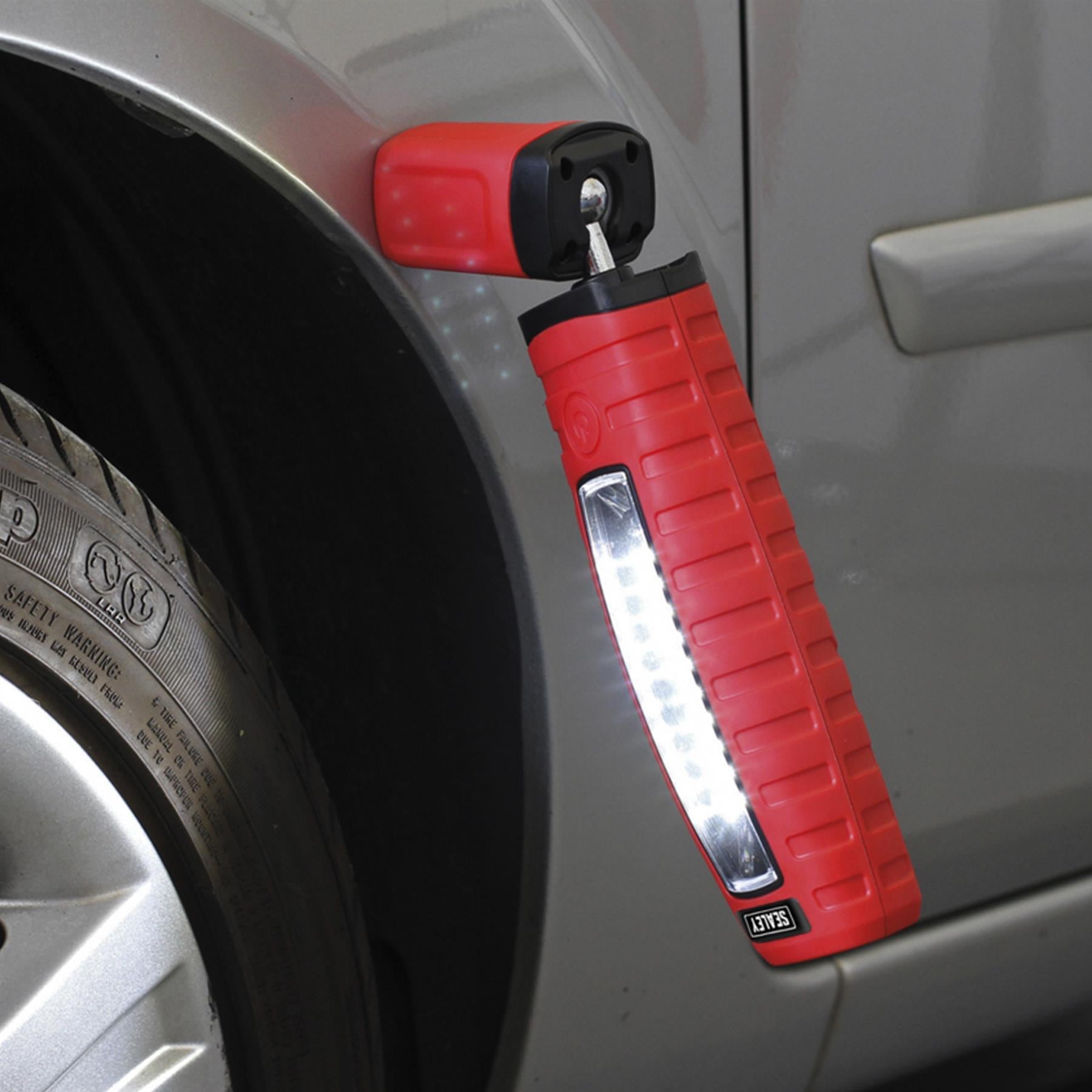 Sealey R/Charge 360 Insp Light 10 SMD LED & 3W SMD LED Red Li-ion