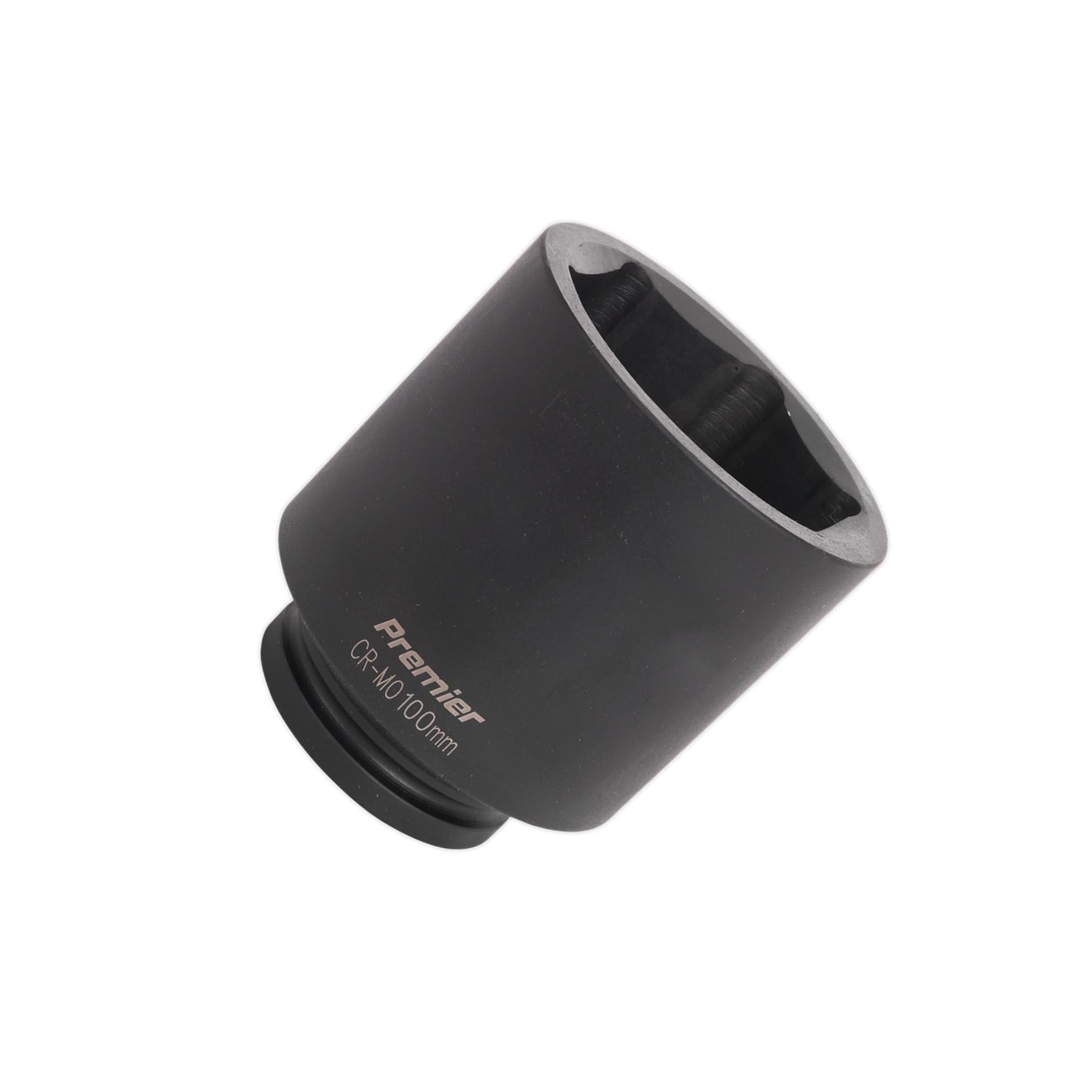 Sealey Impact Socket 100mm Deep 1"Sq Drive Chrome Molybdenum Lifetime Guarantee