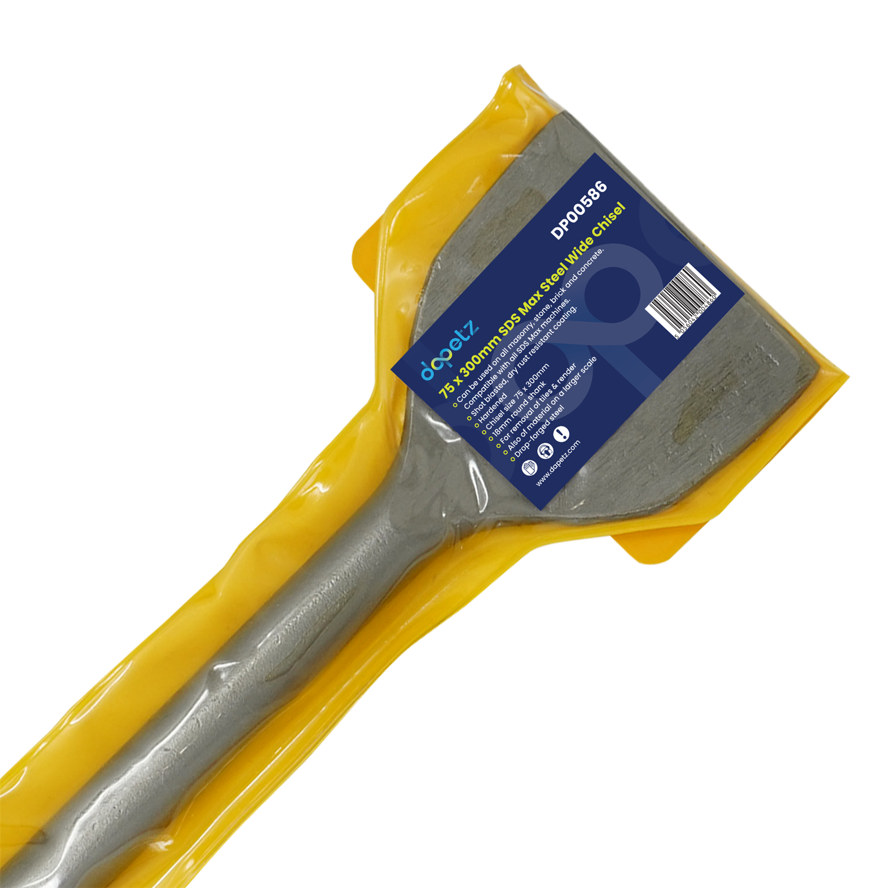 SDS MAX STEEL WIDE CHISEL 75 x 300mm point LTIME GTEE