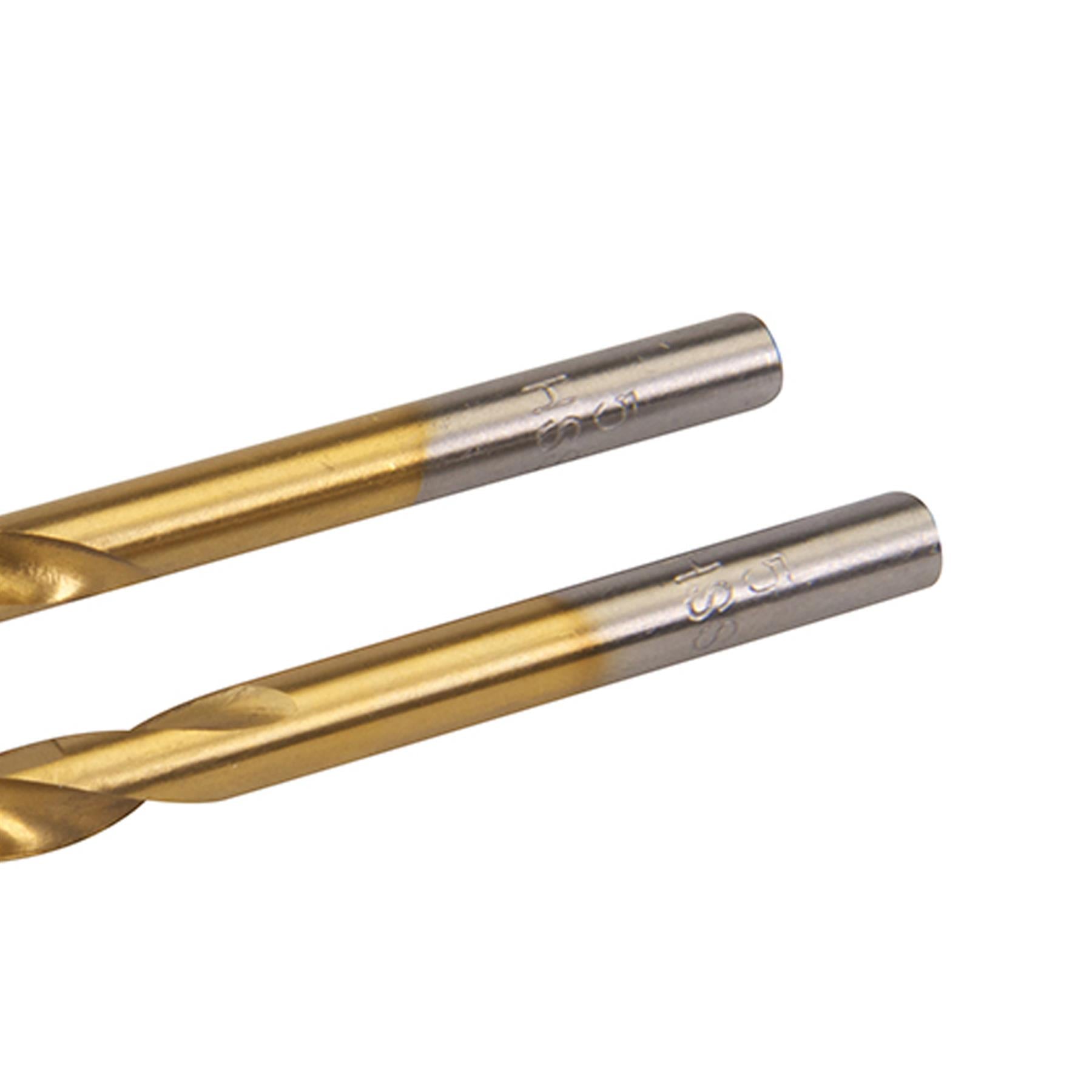 2Pk Hss Titanium-Coated Drill Bits 5.0mm Durable High Speed Metal Wood Plastic