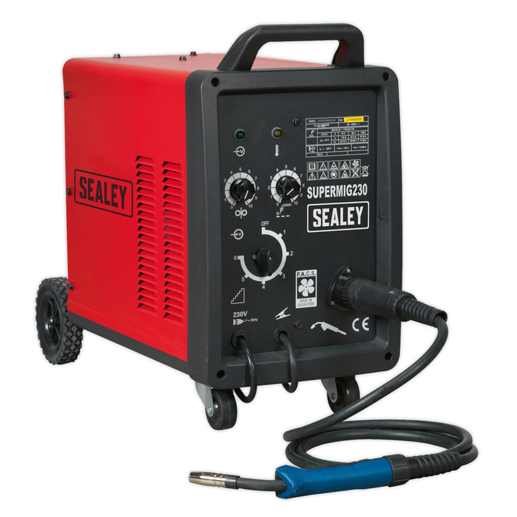 Sealey Professional MIG Welder 230A 230V with Binzel Euro Torch