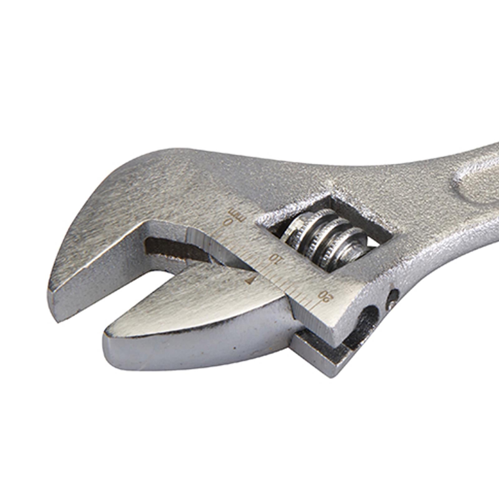 Adjustable Wrench 150mm Length Jaw 17mm Drop-Forged Chrome Plated New