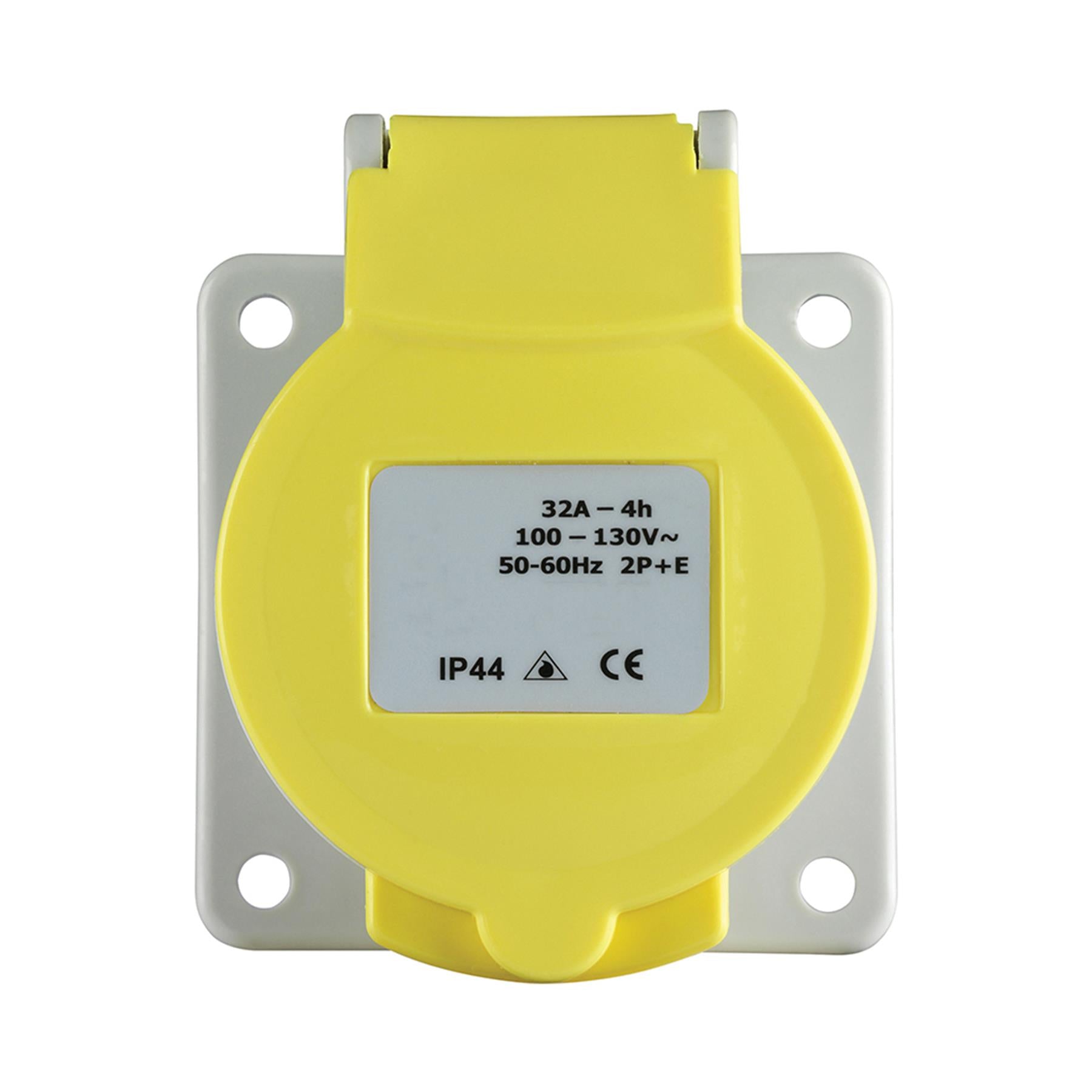 Defender 110V Panel Socket 32A Yellow E884290