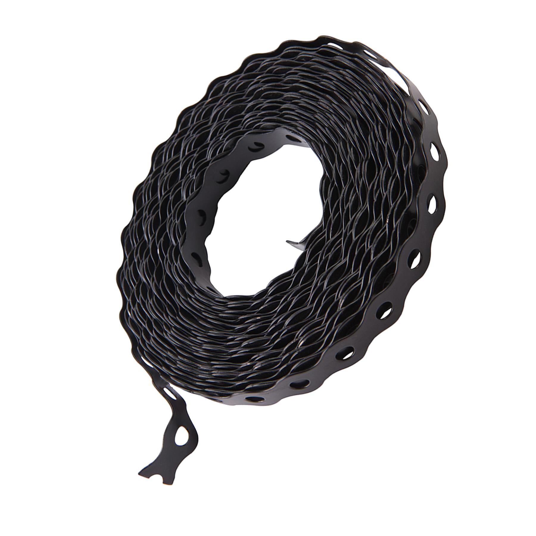 Black Fixing Band Plastic-Coated Galvanised Steel Easy To Bend / Twist 12mmx10M