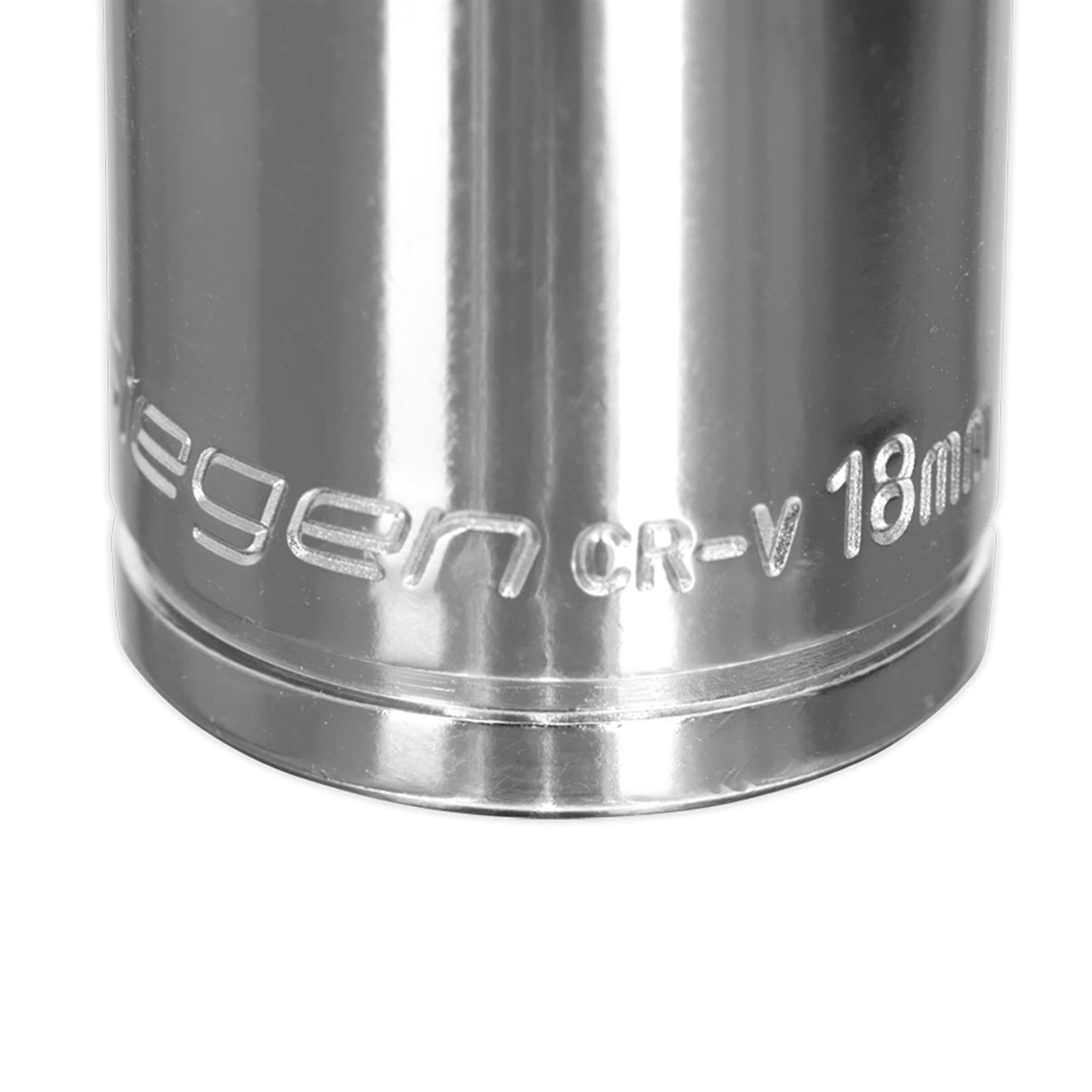 Sealey WallDrive Socket 18mm 3/8"Sq Drive