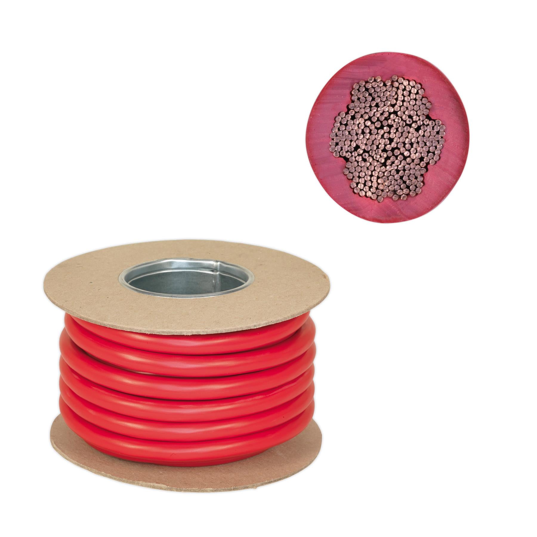 Sealey Automotive Starter Cable 315/0.40mm 40mm 300A 10m Red