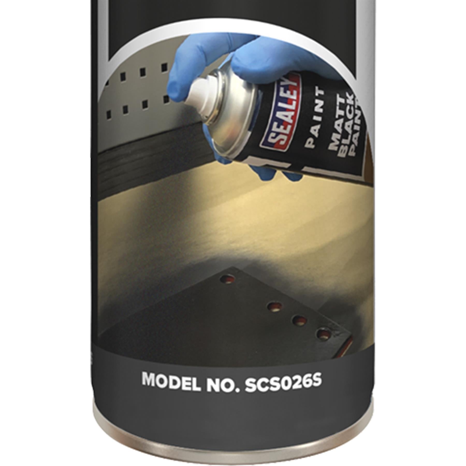 Sealey Black Matt Paint 500ml Single