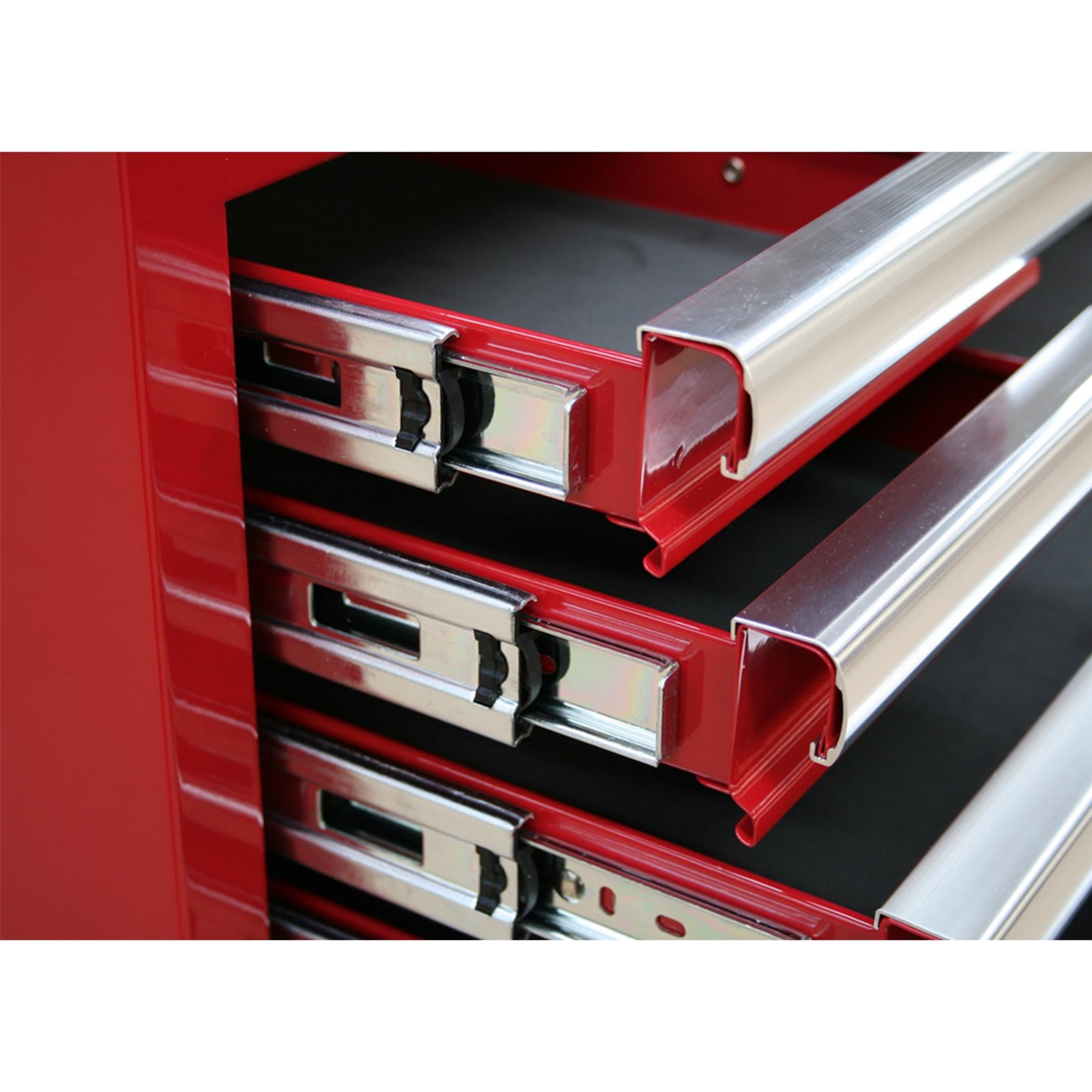 Sealey Topchest 10 Drawer Ball Bearing Slides Heavy-Duty - Black