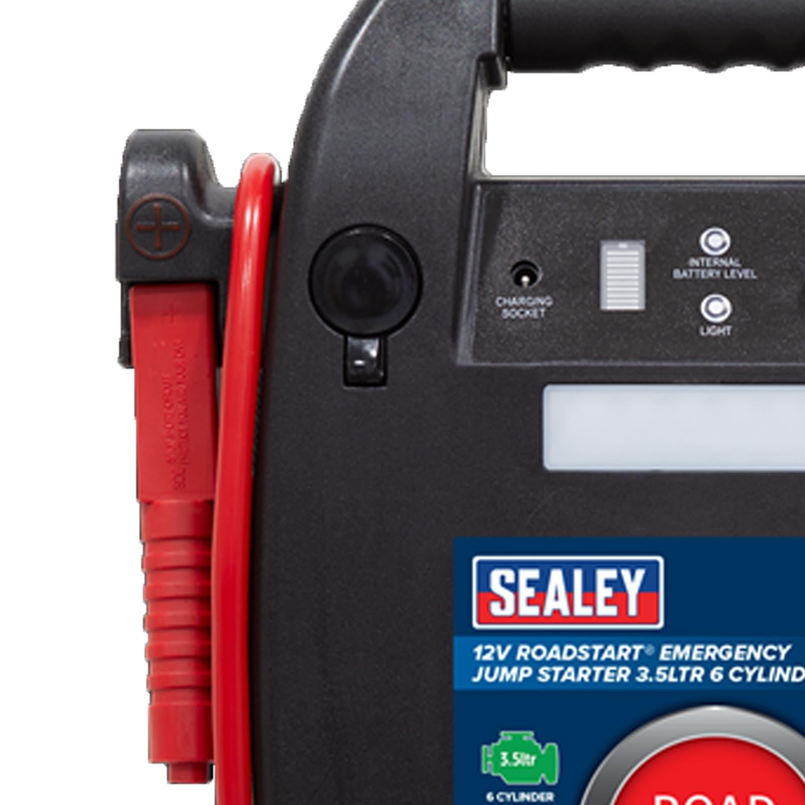 Sealey RS102B RoadStart® Emergency Jump Starter 12V 3.5L 6-Cylinder