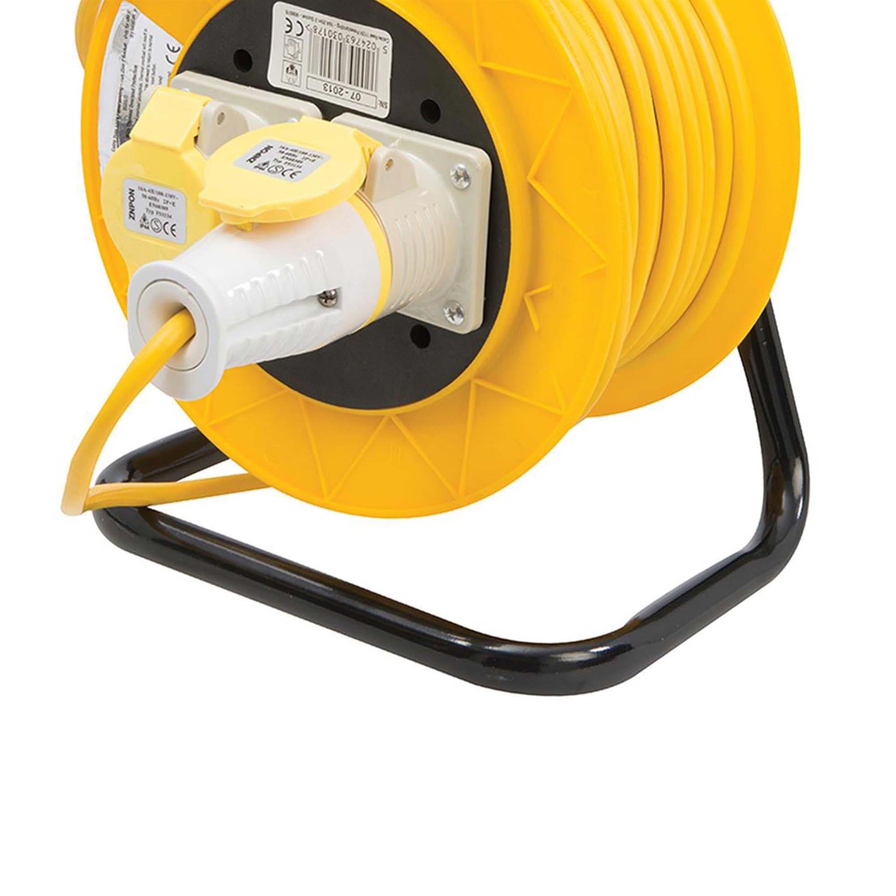 Cable Reel 110V 25 M 16A Freestanding 2 Socket Building Maximum Load 16A