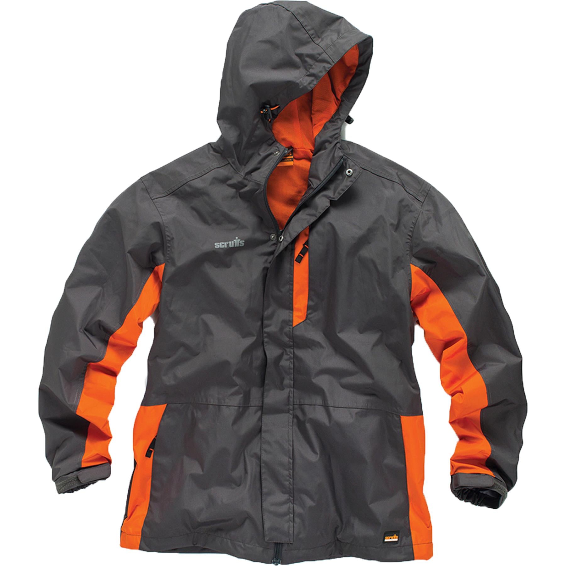 Worker Jacket All Weather Waterproof Jacket Hardwearing Nylon Fabric Charcoal M