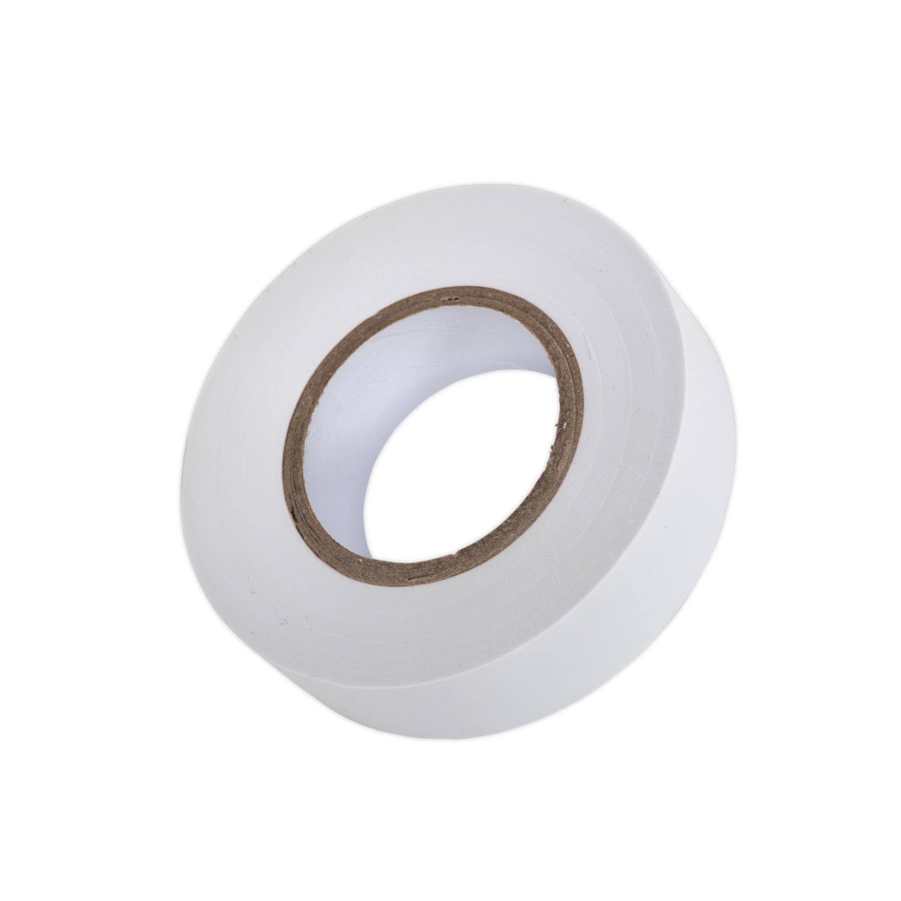 Sealey PVC Insulating Tape 19mm x 20m White Pack of 10