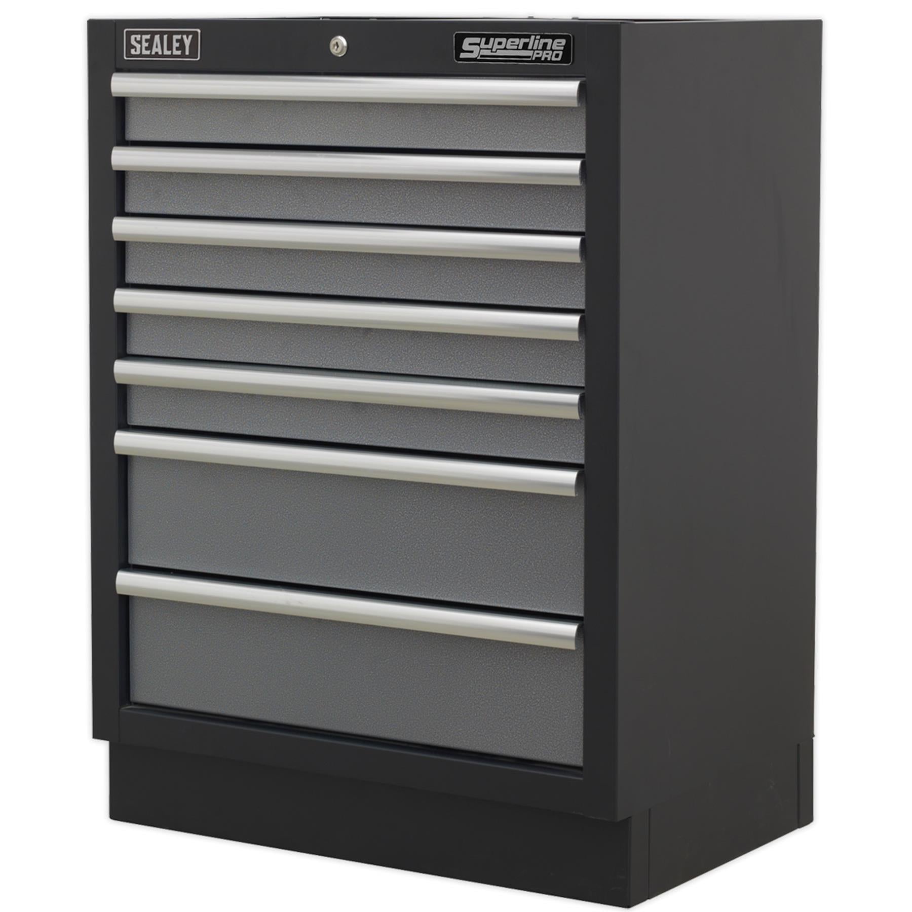 Sealey Modular 7 Drawer Cabinet Aluminium drawer pulls. 680mm