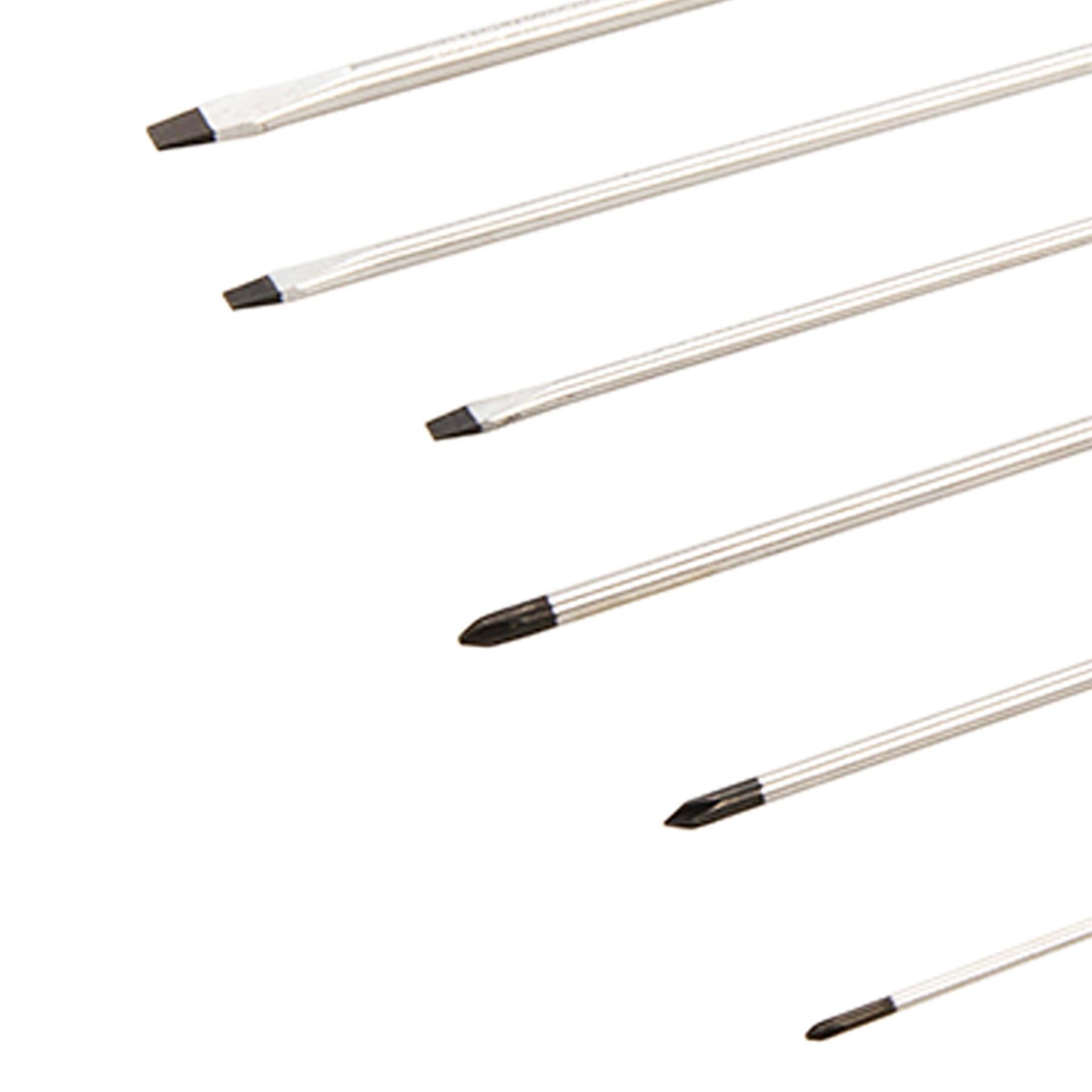 6Pce Extra-Long Screwdriver Set Chrome Vanadium Hardened & Tempered Blade