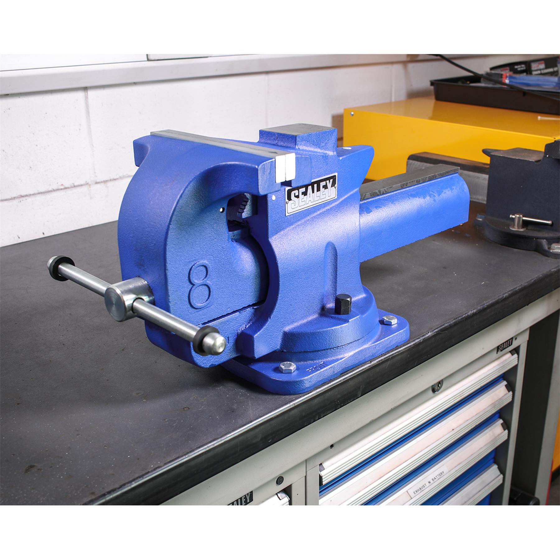 Sealey Vice 200mm Quick Action Swivel Base Cast Iron
