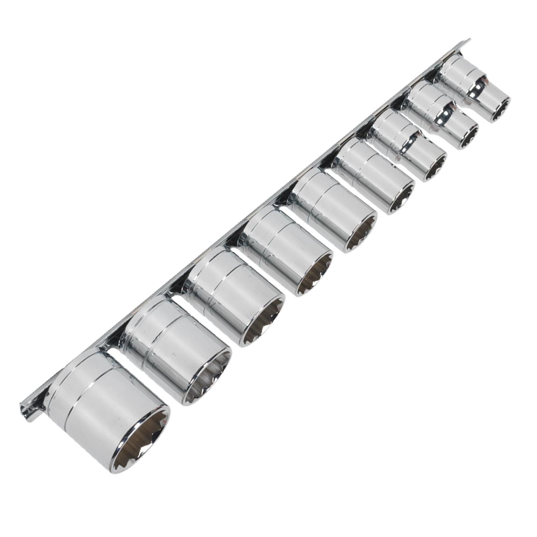 Sealey Socket Set 9pc 1/2"Sq Drive Whitworth