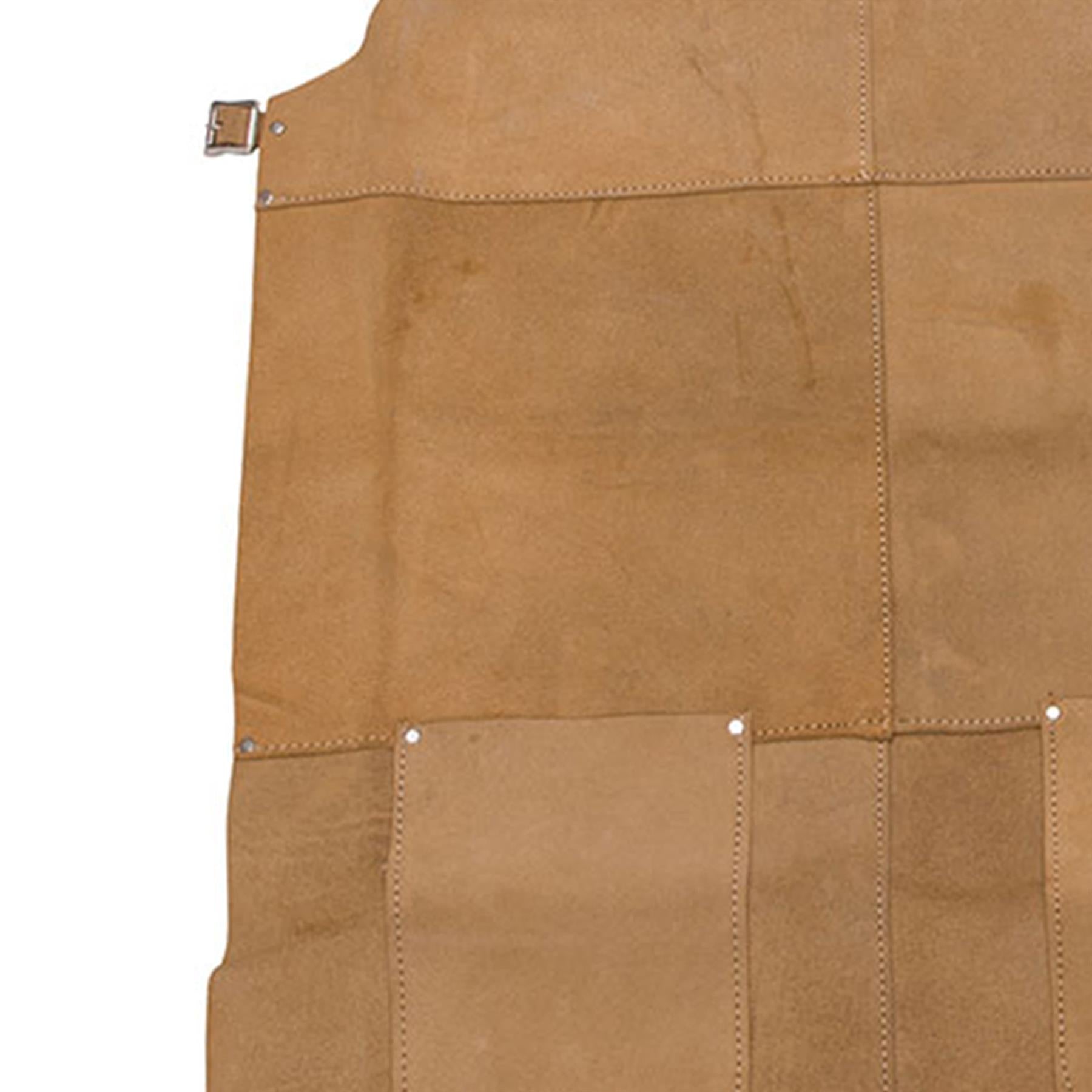 Welders Welding Apron Full Length Chrome Leather Tan Blacksmith Heavy Duty