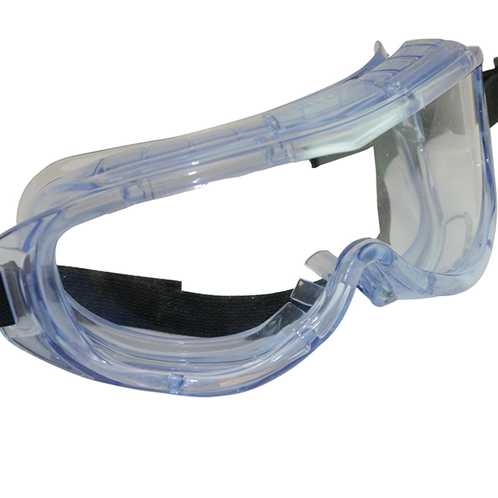 Panoramic Safety Goggles Panoramic Blue Tinted Lightweight Frame New