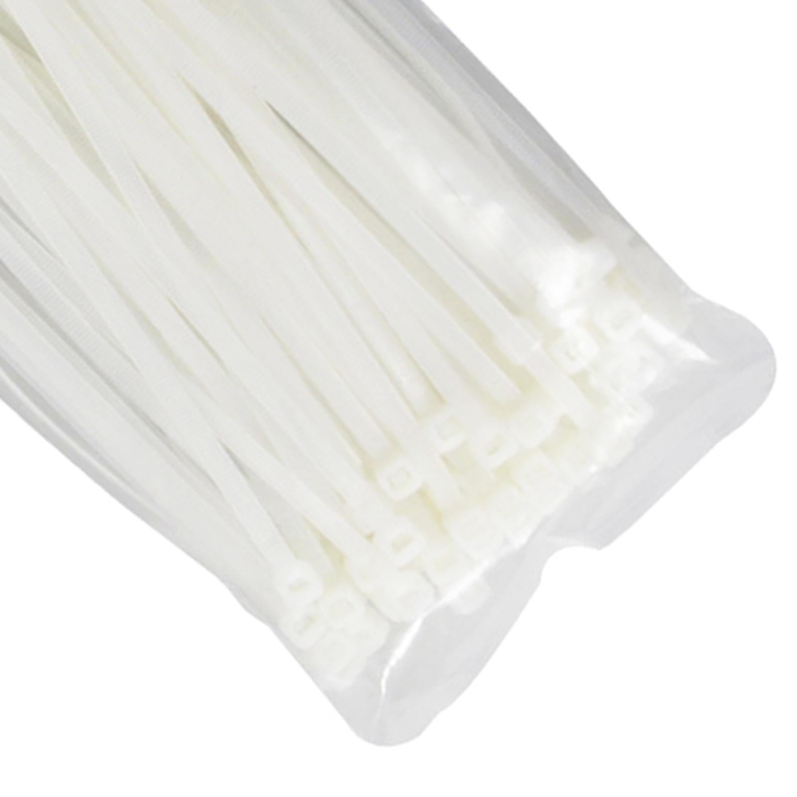 BlueSpot Cable Ties White Releasable SelfLocking Ties 100Pce 200mm
