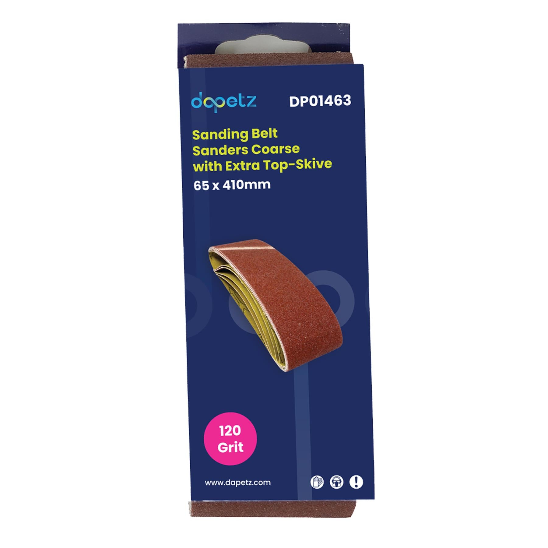 Sanding Belts 65mm X 410mm 10Pk 120 Grit Fine Electric Sander High Quality