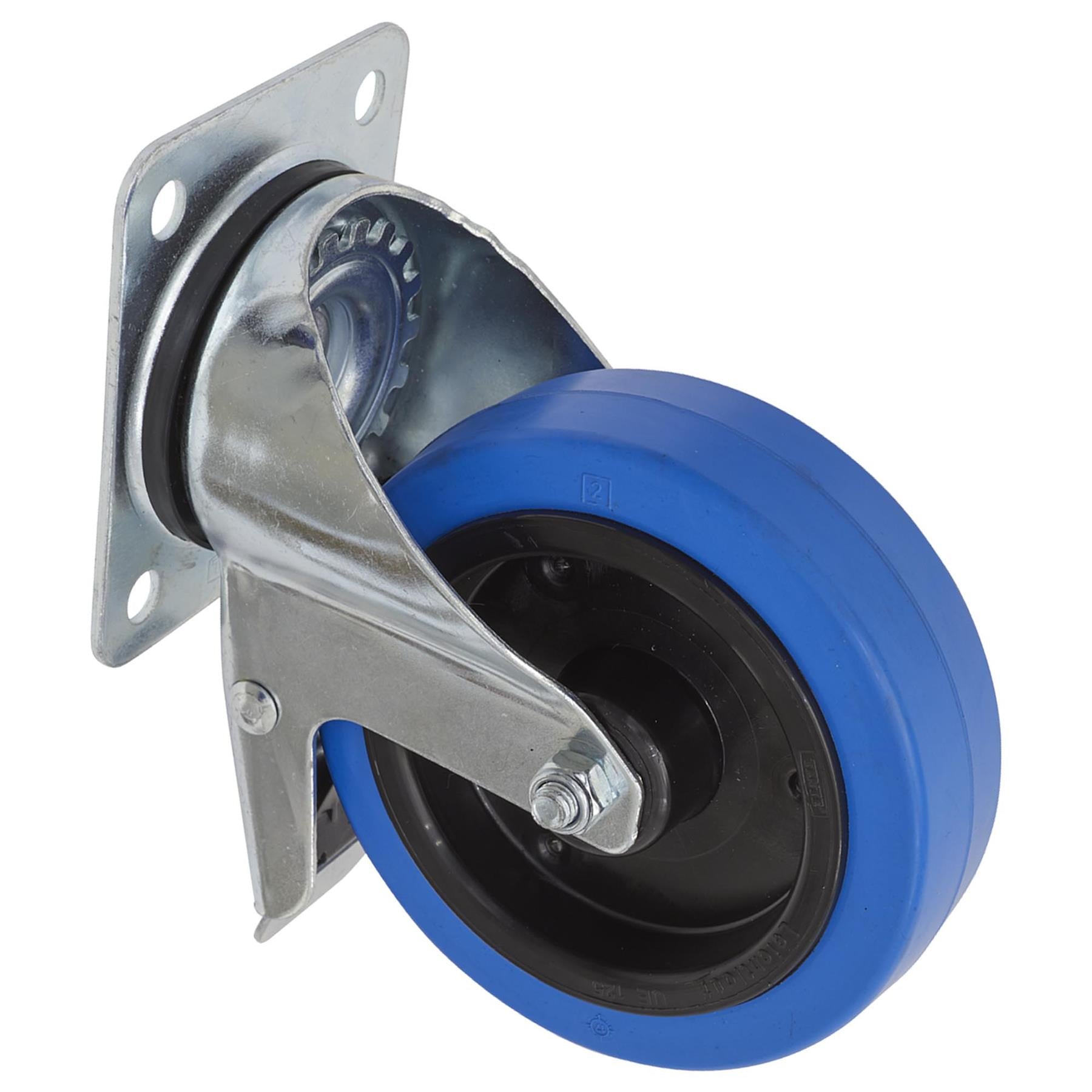 Sealey Castor Wheel Swivel Plate with Total Lock 125mm