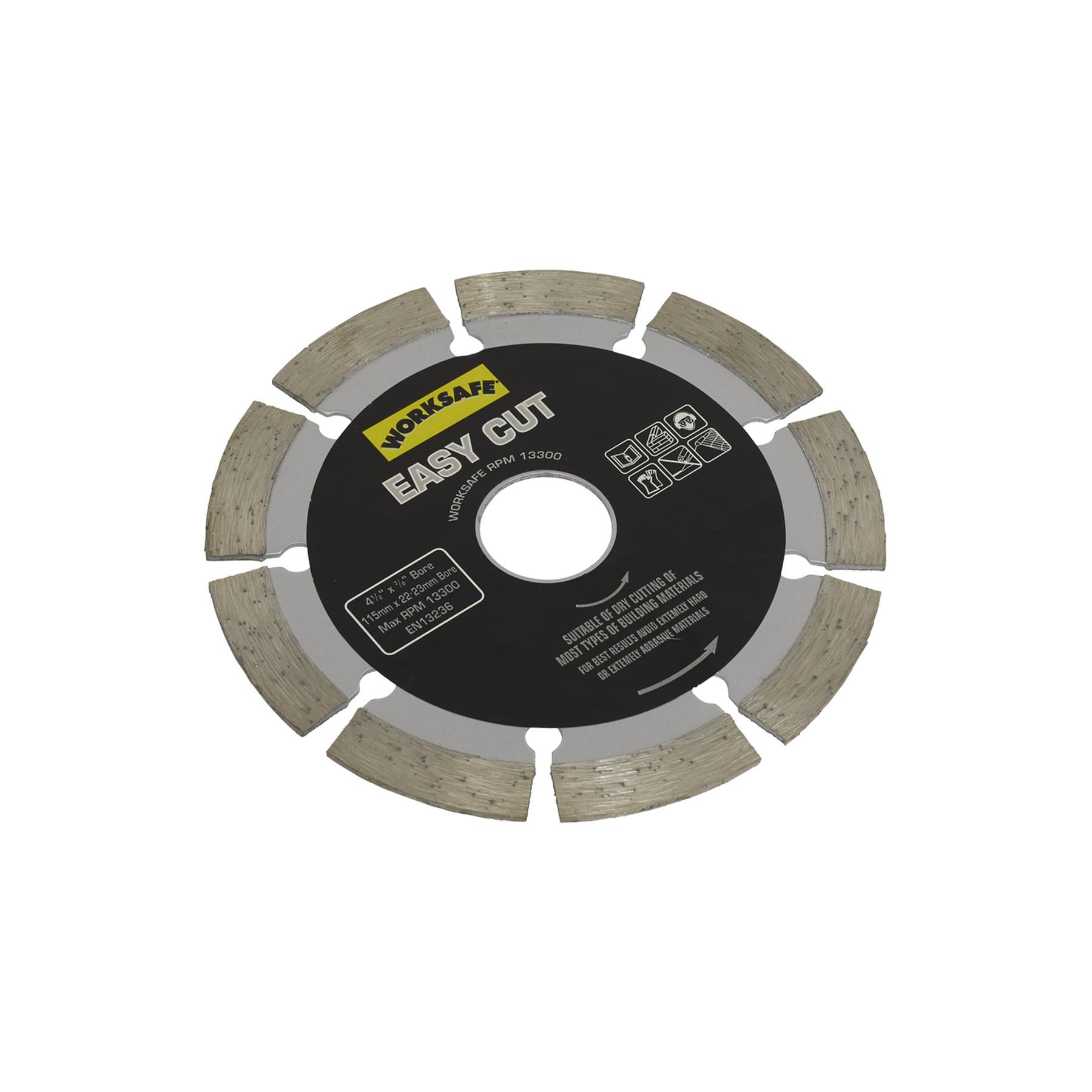 Sealey Silver Easy Cut Diamond Blade Ø115 x 22mm