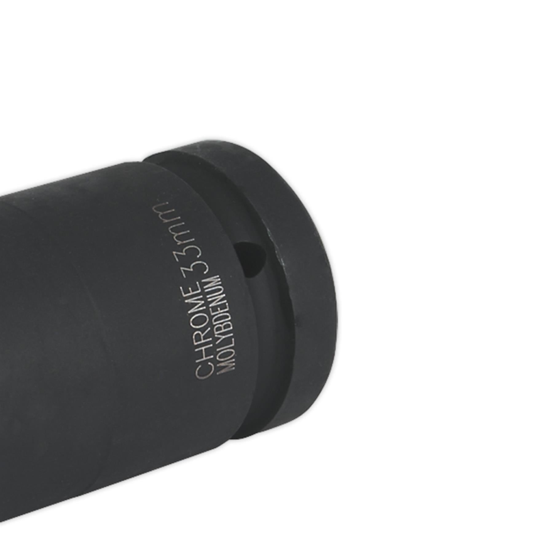 Sealey Impact Socket 33mm Deep 1"Sq Drive