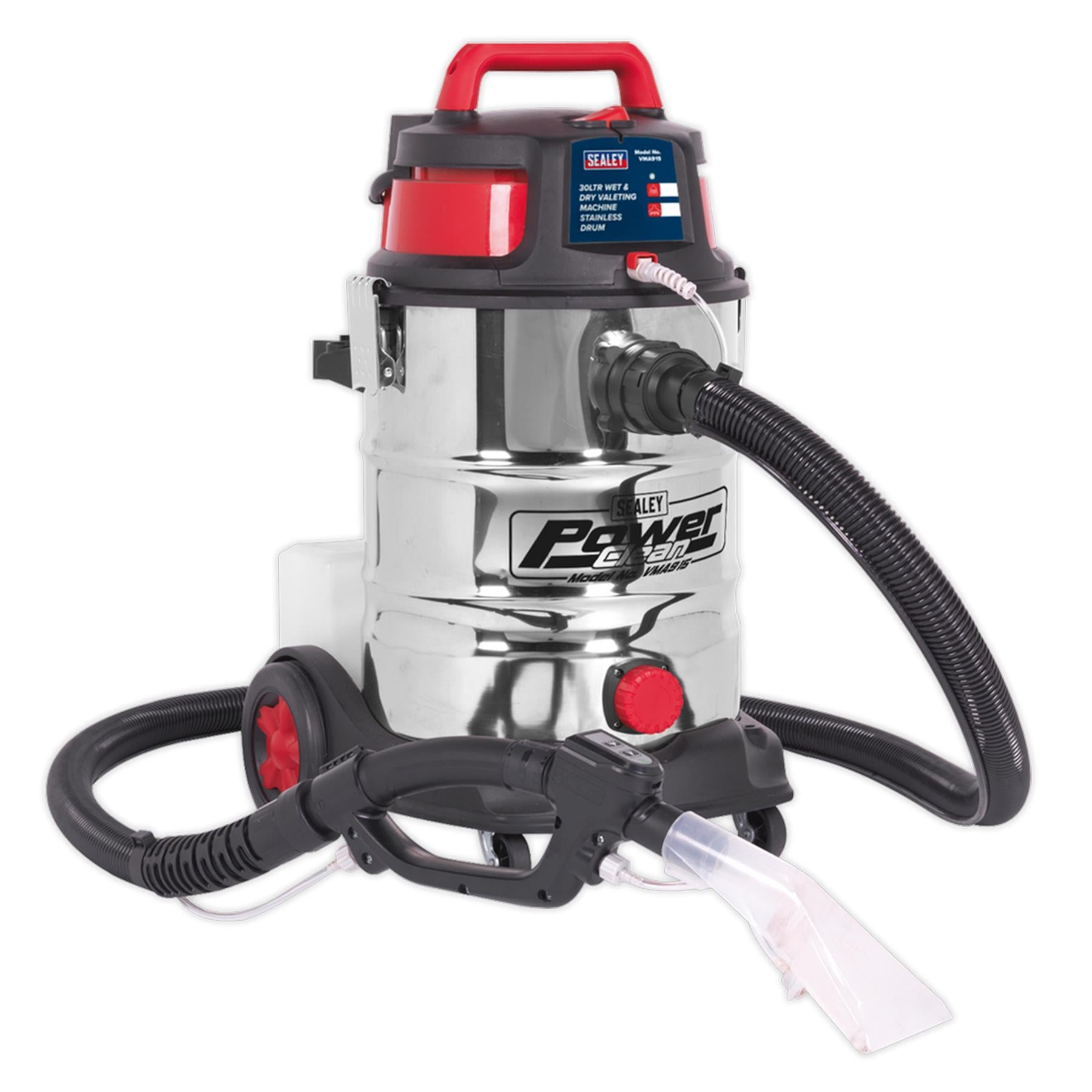Sealey Valet Machine Wet & Dry 30L Stainless Drum