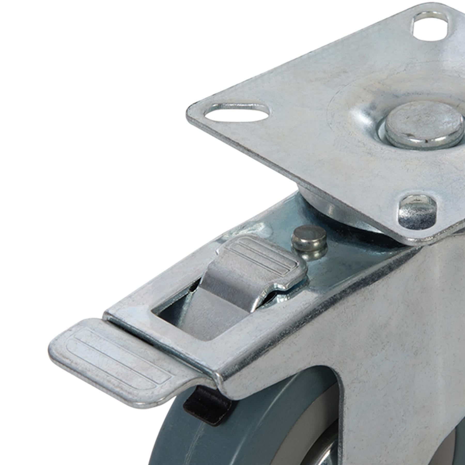 Heavy Duty Swivel Rubber Castor Caster Wheels Cart Wheel 75mm