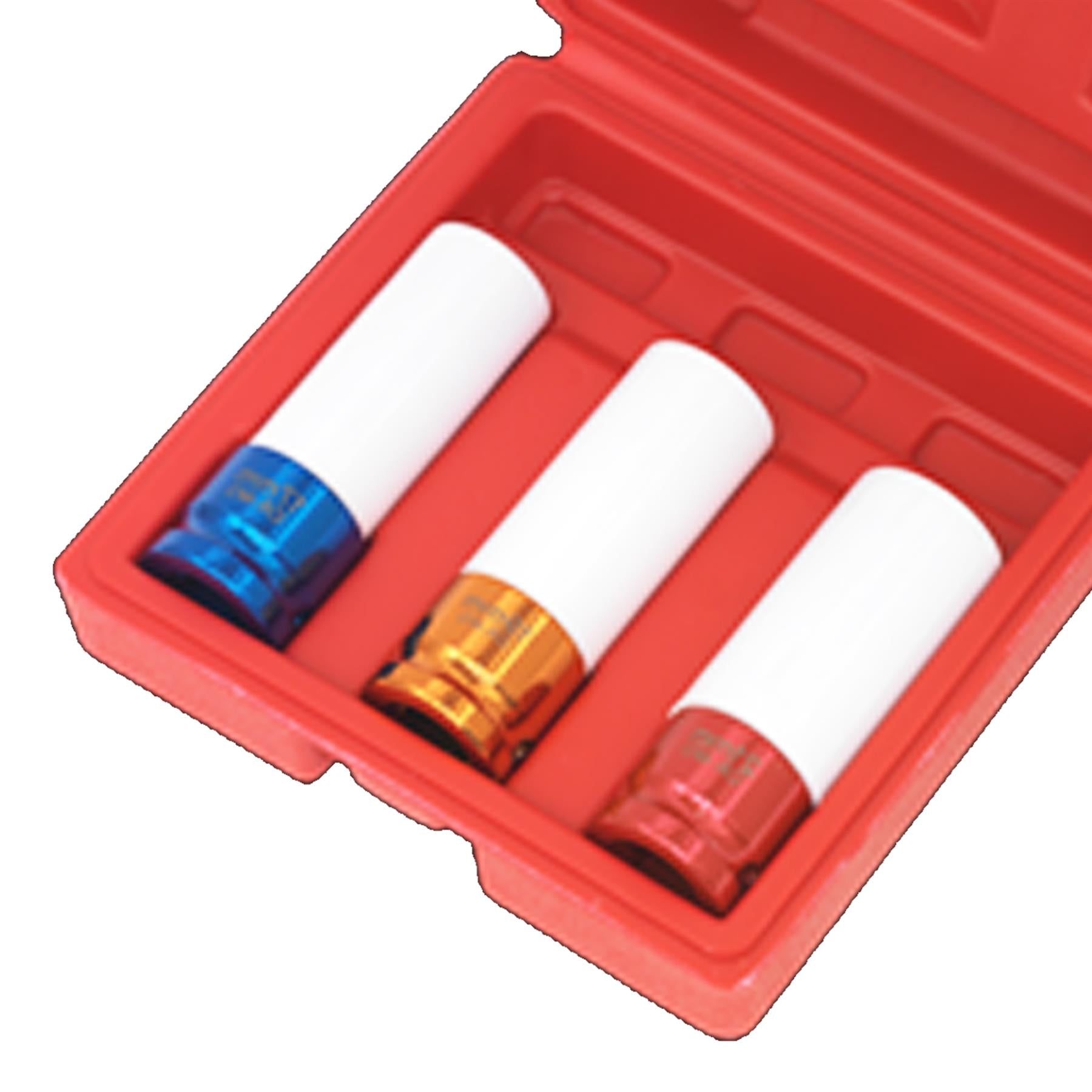 Sealey Alloy Wheel Impact Socket Set 3pc 1/2"Sq Drive