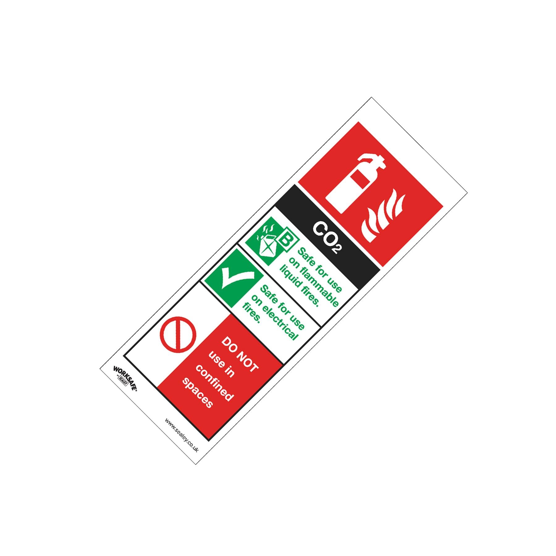 Safe Conditions Safety Sign - CO2 Fire Extinguisher - Self-Adhesive Vinyl