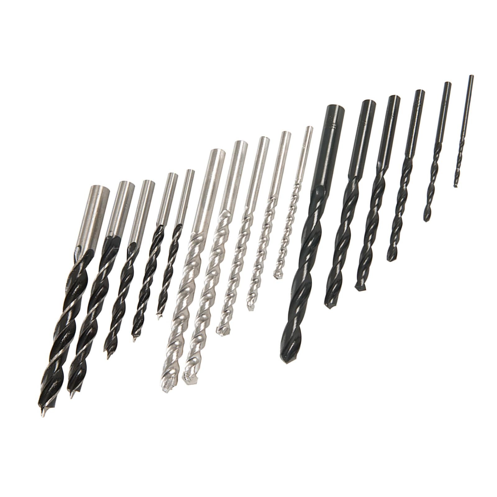 Combi Drill Bit Set 16Pc 2 - 10mm Multi Surface Use On Metal Plastic And Wood